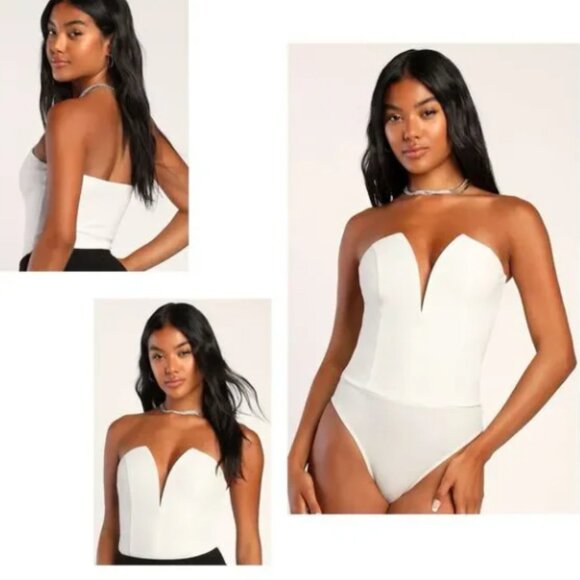 Lulus Babe Alert White Bodysuit - Picture 1 of 1